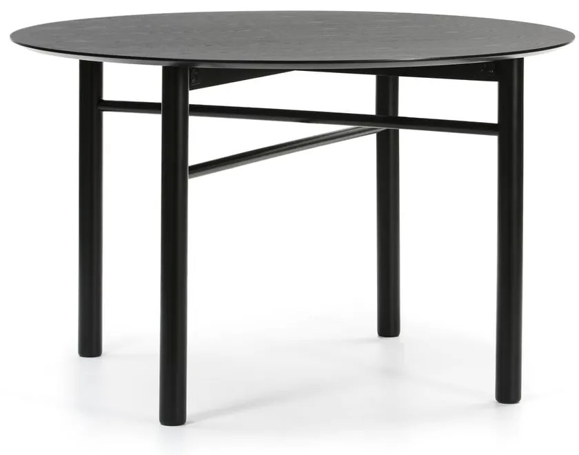 Čierny okrúhly jedálenský stôl Teulat Junco, ø 120 cm