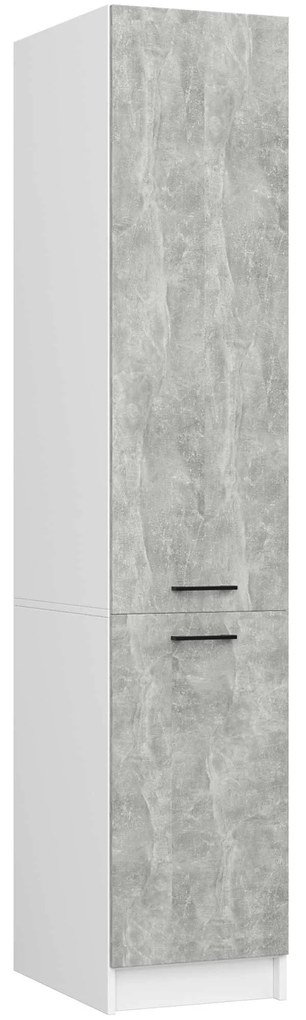 Kuchynská skrinka OLIVIE 205x40 cm matná biela/betón