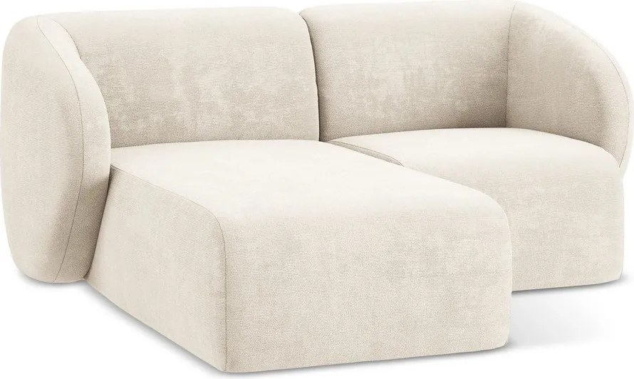 Béžová ženilková rohová pohovka (ľavý roh/s leňoškou) Lani – Makamii