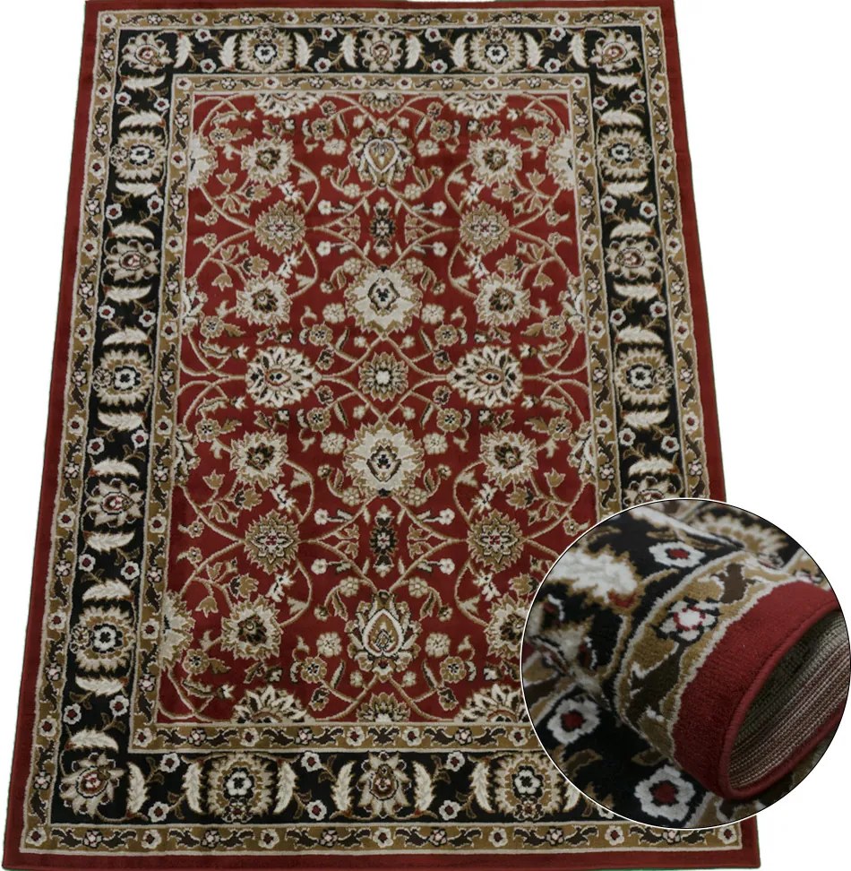 Koberec Lotus 9305 RED – červený s orientálnym vzorom Rozmer: 120x180 cm