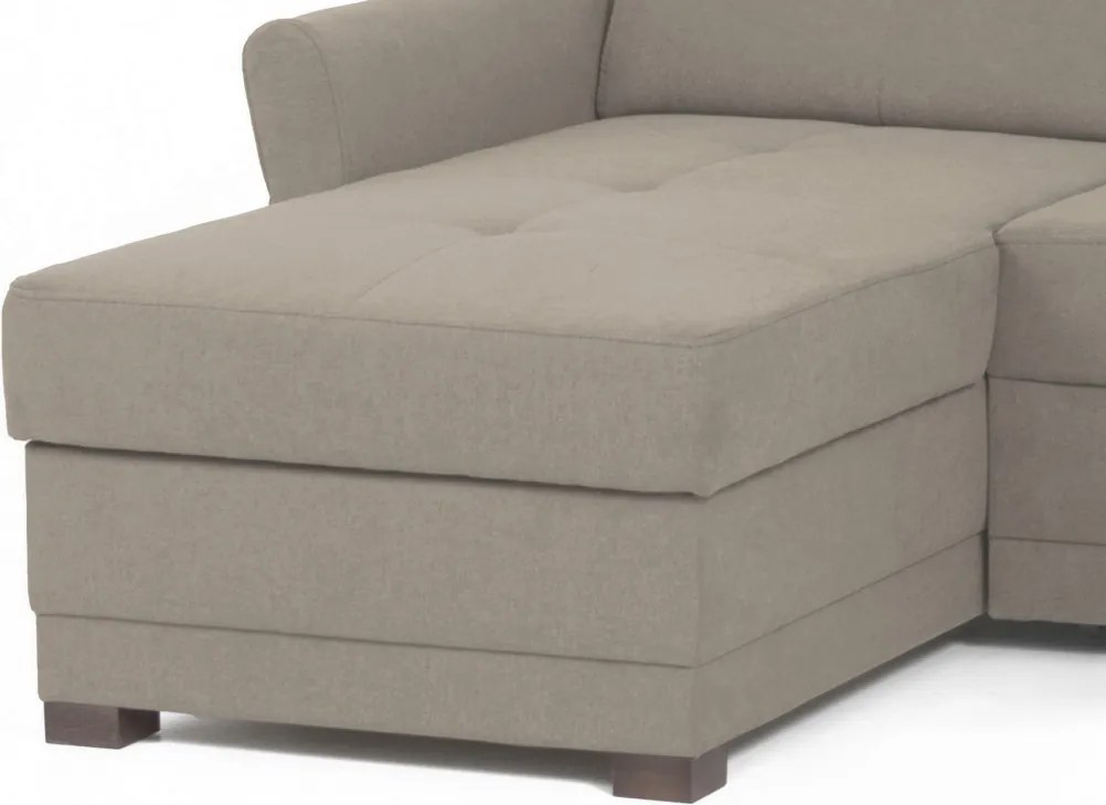 Rohová sedacia súprava Harris, hnedo-béžová taupe látka, ľavý roh