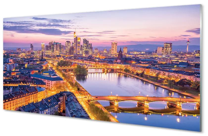Obraz na akrylátovom skle Berlín nočné panorama 140x70 cm