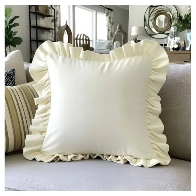 Obliečka na vankúš s prímesou bavlny 40x40 cm Ruffled – Mila Home