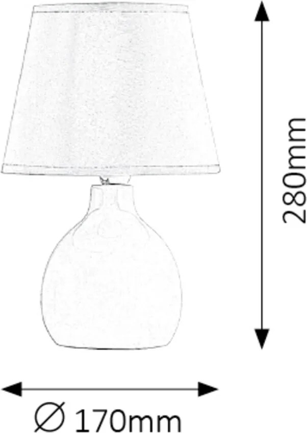 Rabalux INGRID stolná lampičkamax. 1x40W | E14 | IP20 - zelená