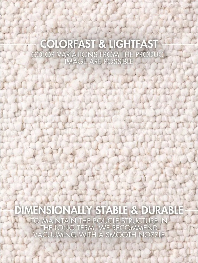 Slonovinový ručne tkaný behúň z materiálu buklé 80x200 cm Notting Hill Portobello – Ted Baker