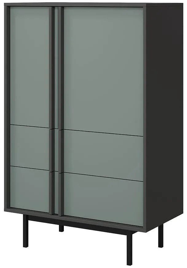 Skriňa  Alsy 5 Aloe/Antracit