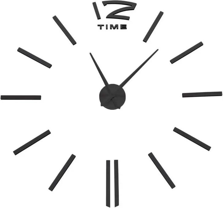 TZB Nástenné hodiny Diy Apis 65 - 120 cm - čierne 3D