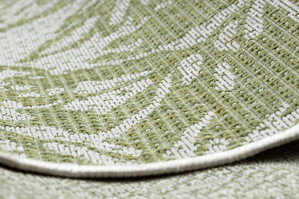 Koberec SISAL SION Listy, tropický 22128 ecru / zelený