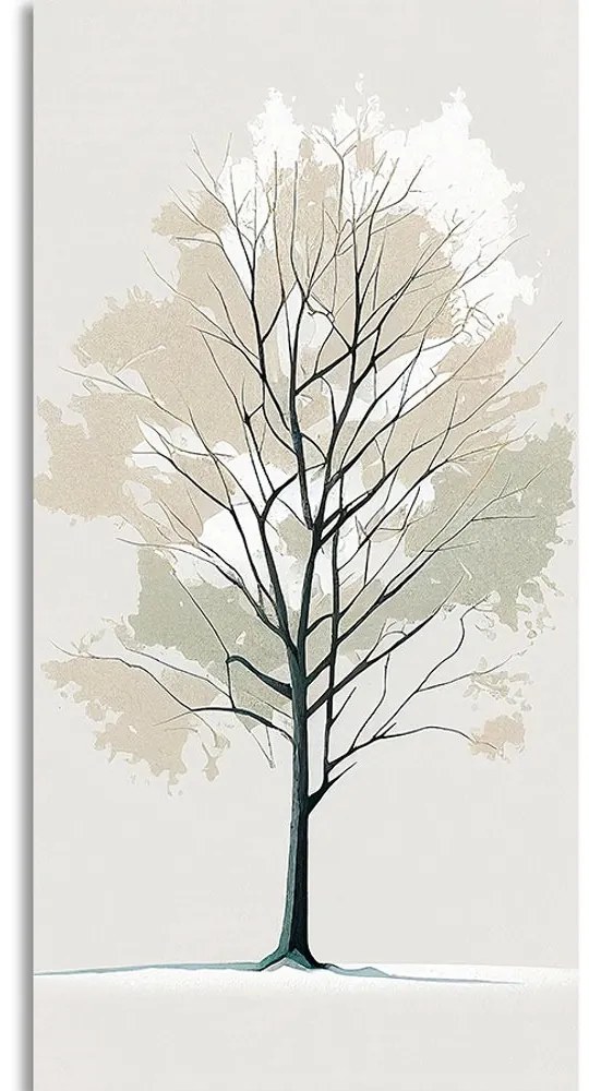 Obraz strom v minimalistickom prevedení - 50x100