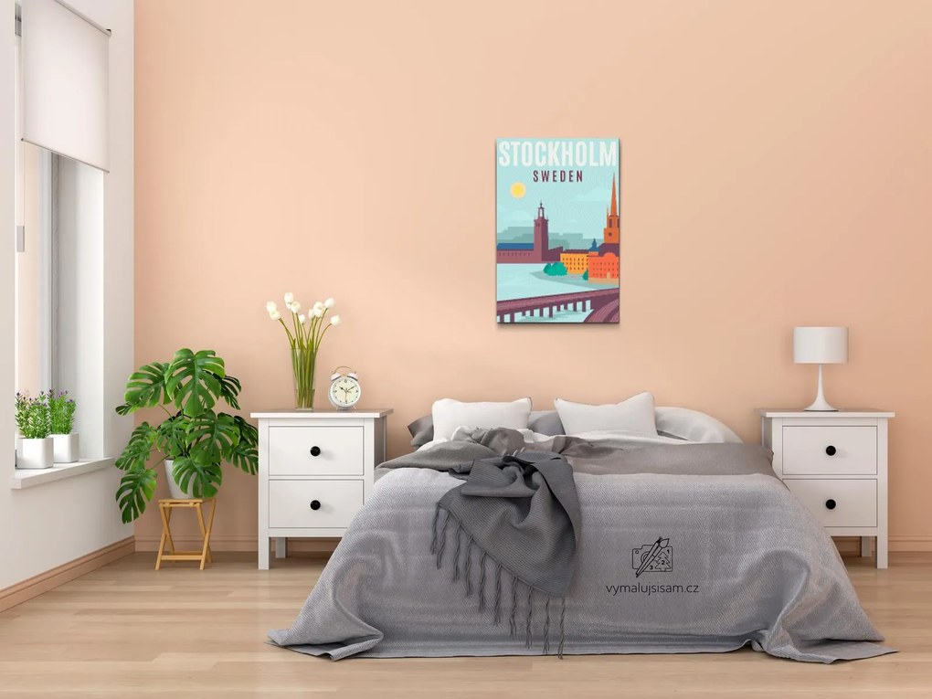 Gario Diamantové maľovanie Štokholm, Švédsko 2 Rozmery: 80 x 120 cm, Rámovanie: S vnútorným rámom, Diamanty: Štvorcové