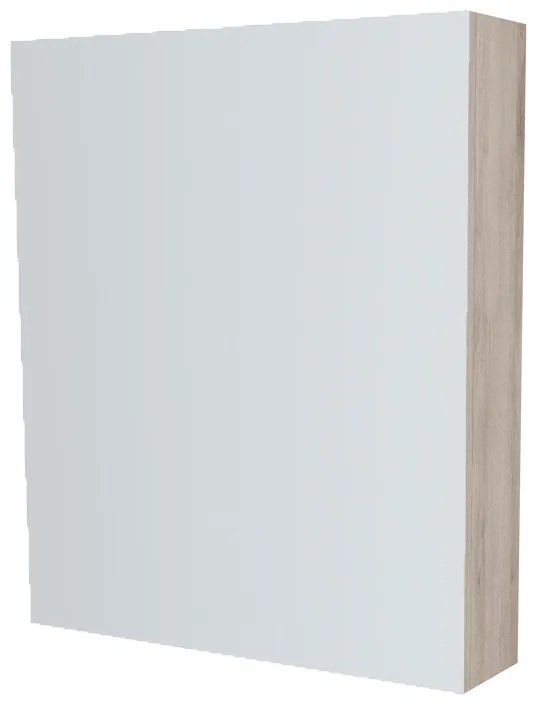 Mereo, Mereo Kúpeľňová zrkadlová skrinka 60 cm, galerka, 1x dvierka ľavá, Multidecor, Dub Kronberg svetlý, MER-CN798G61DKRS