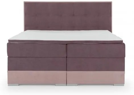 Posteľ Boxspring Damasia 200 x 180, zelená / šedá (látka - 11)