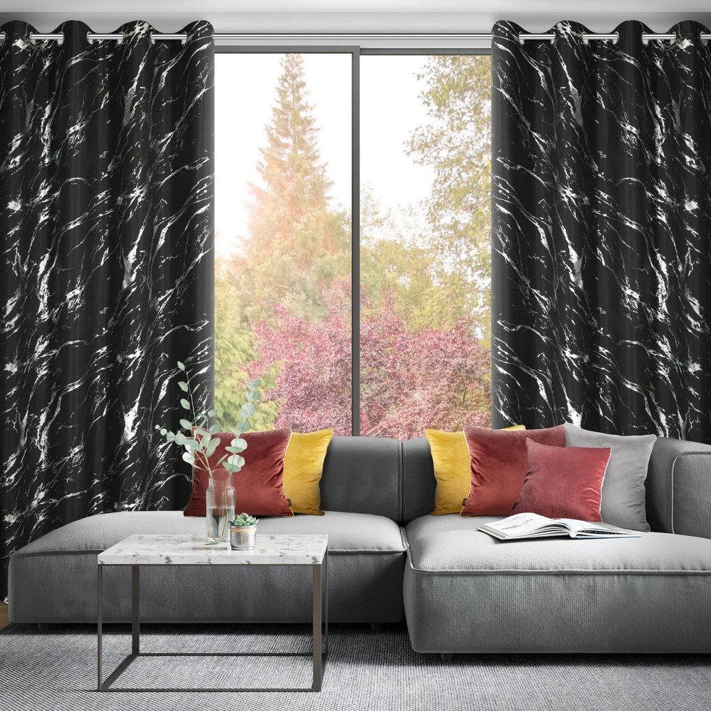 ZÁVES NA KRÚŽKOCH LANI 140X250 CM VZOROVANÁ