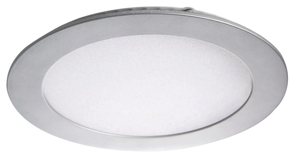 KANLUX Vstavané LED vonkajšie osvetlenie XEDA, 18W, denná biela, 22cm, okrúhle, strieborné