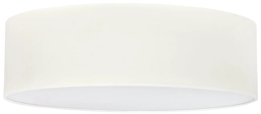 Stropné svietidlo Gaja, 1x krémové textilné tienidlo, (biele plexisklo), (fi 50cm)