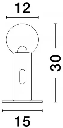 LED stmievateľná čierna stolná lampa Chronos