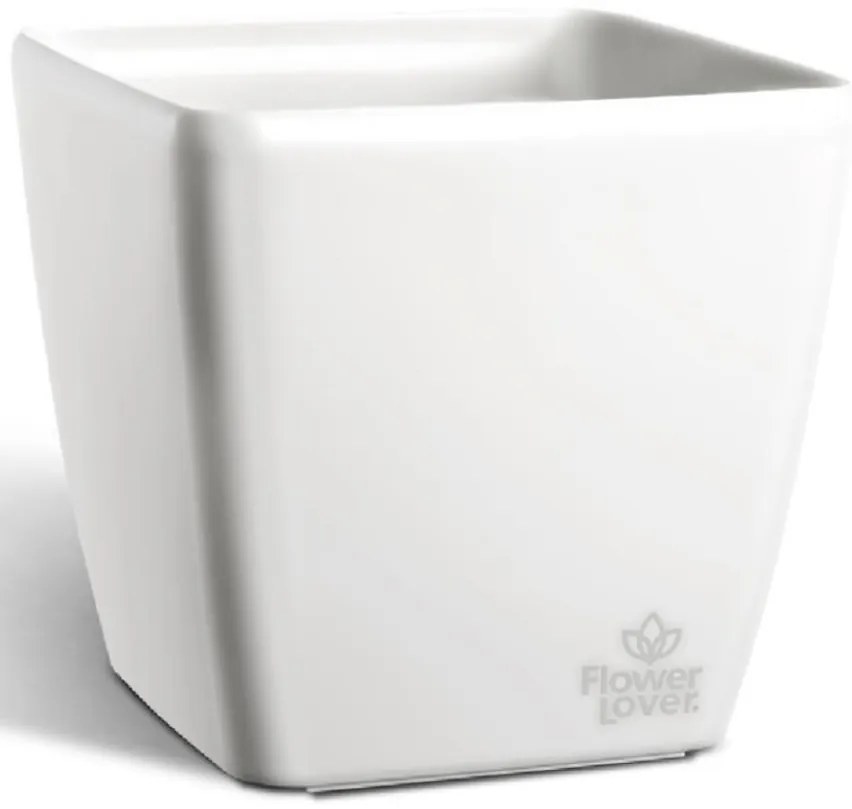 Obal na kvetináč  Quadrato Easy 24 cm biela