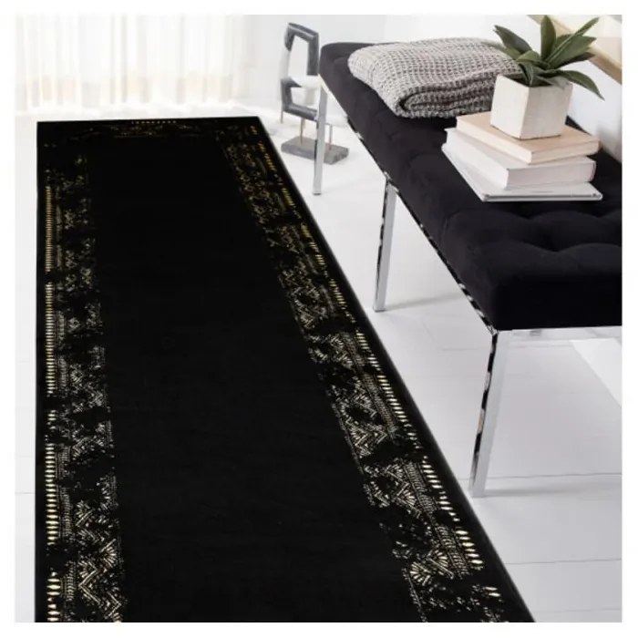 Kusový koberec Edina čierny atyp 80x250cm
