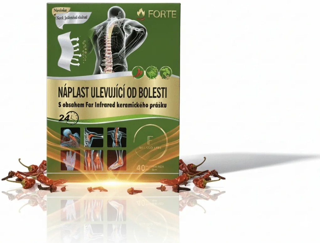 Hrejivá náplasť s kapsaicínom a Far Infrared keramickým práškom 12x18cm