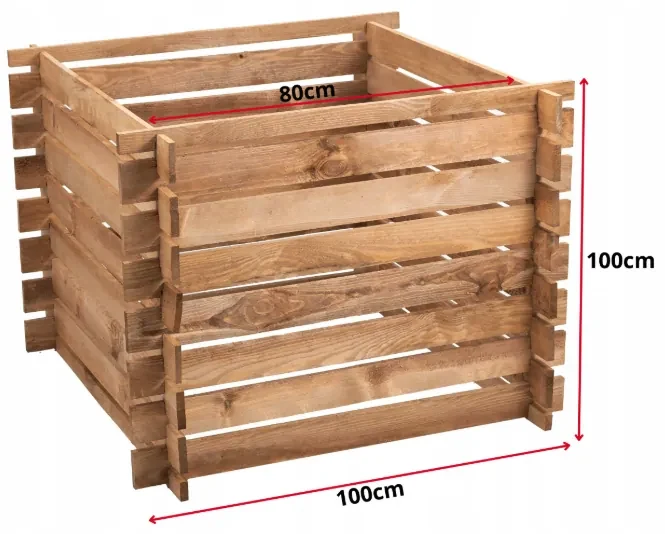 Záhradný drevený kompostér 640L