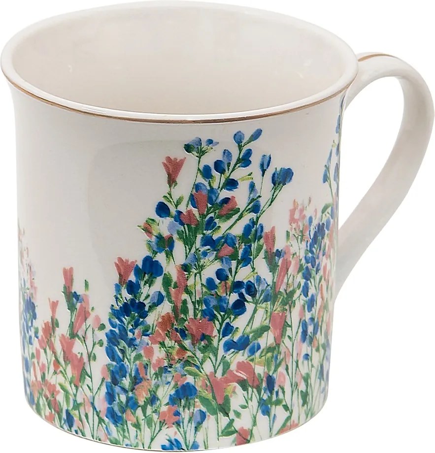 Porcelánový hrnček a kvety Floweries - 12*9*9 cm / 330 ml