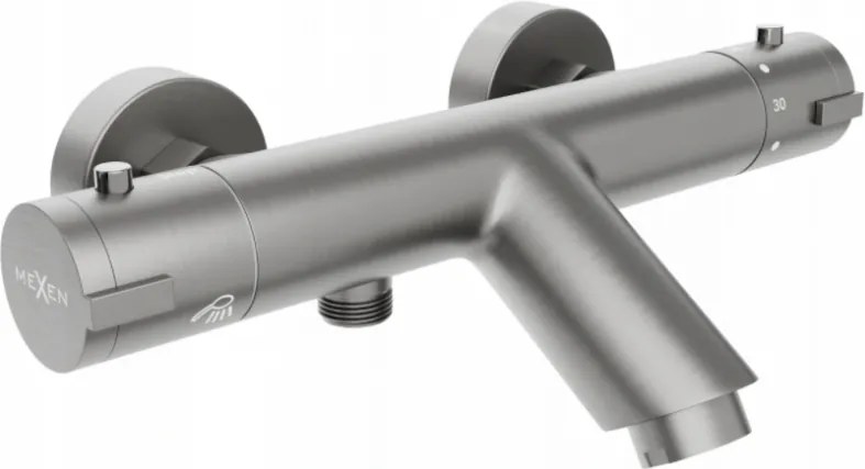 Mexen KAI, termostatická vaňová batéria, grafitová, 77300-66