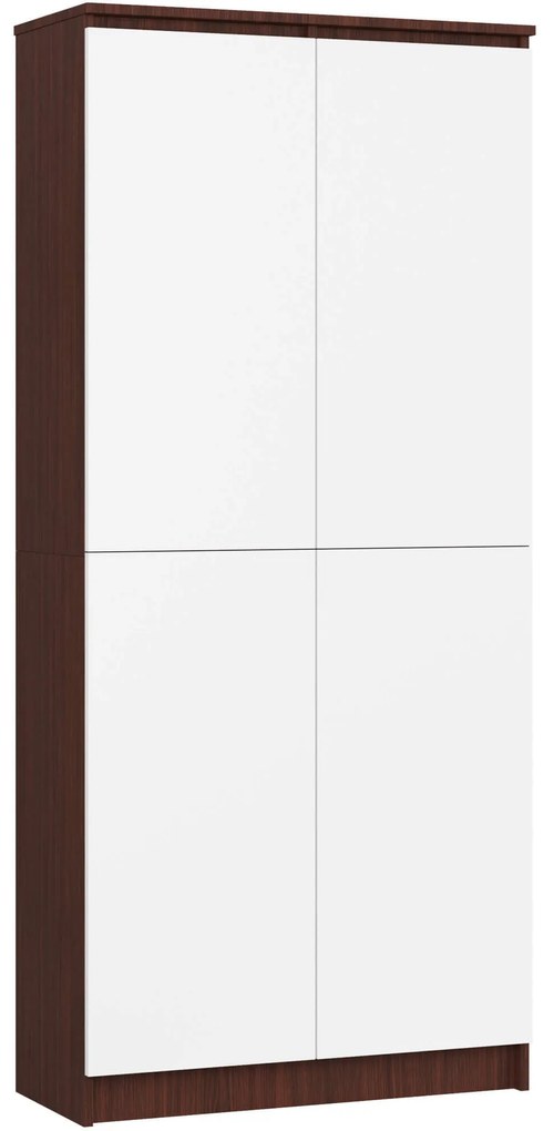 Skriňa Rexa III 80 cm wenge/biela