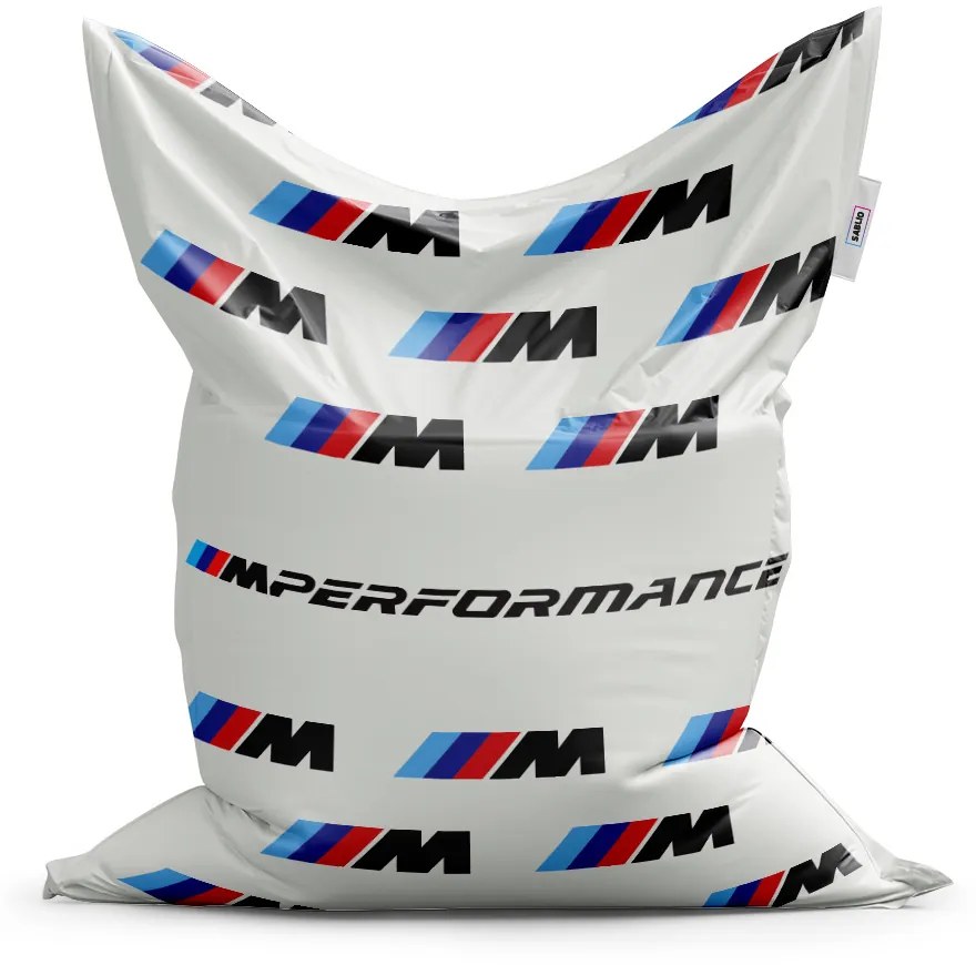 Sablio Sedací vak Classic MPERFORMANCE biely vzor - 150x100 cm