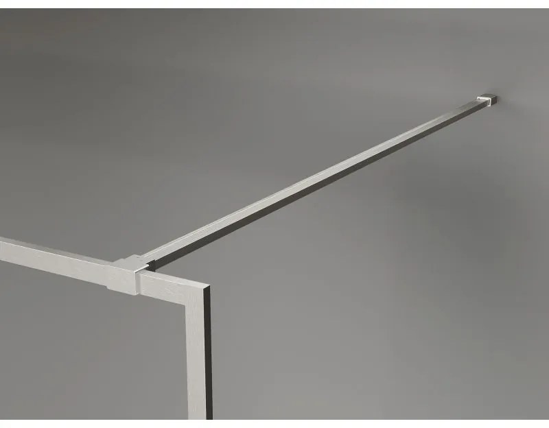 Mexen, Mexen Kioto-XF sprchová stena s rámom 80 x 202 cm, priehľadná 10 mm, matný nikel - 800-080-104-97-00-X