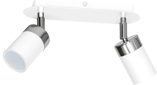 Bodové svietidlo Joker, 2x chrómové/biele kovové tienidlo, w