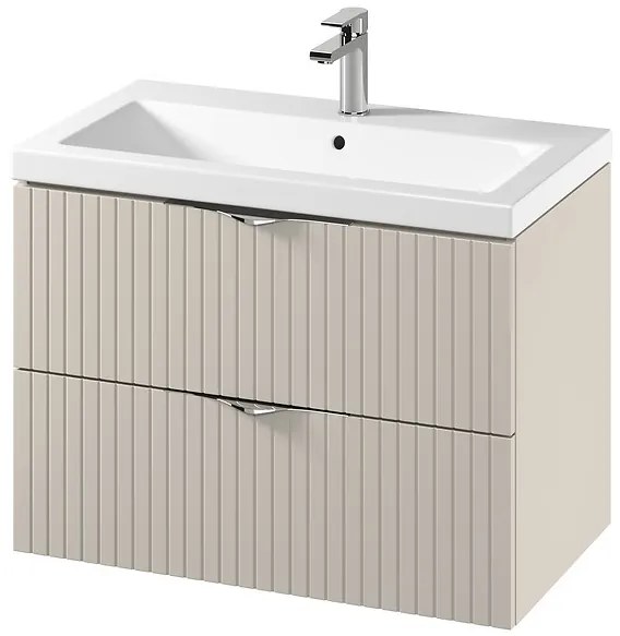 Cersanit Tirso, závesná umývadlová skrinka 794x447x572 mm + keramické umývadlo, béžová matná, S801-543