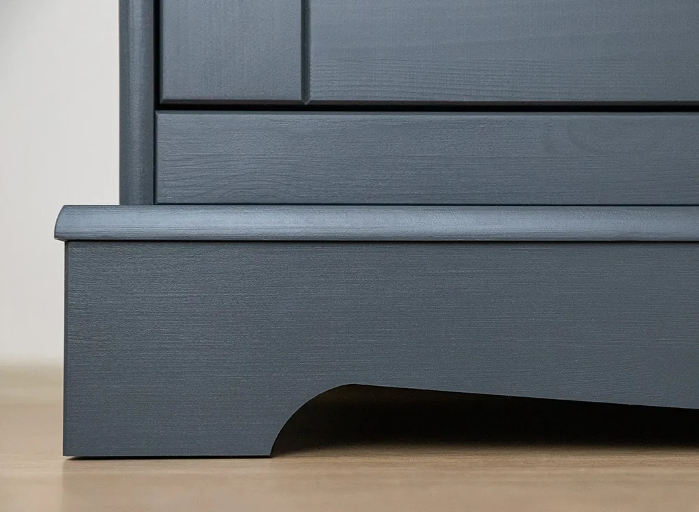 PROXIMA.store - Rustikálna drevená vitrína veľká 4s.2 - BELLUNO ELEGANTE FARBA: grafit - dub