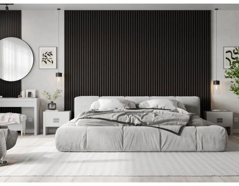 Mexen Lam-F, akustické stenové lamely 275 × 30 cm, plstený podklad 8 mm, technická dyha, eben čierny, S105-275307-3015-023