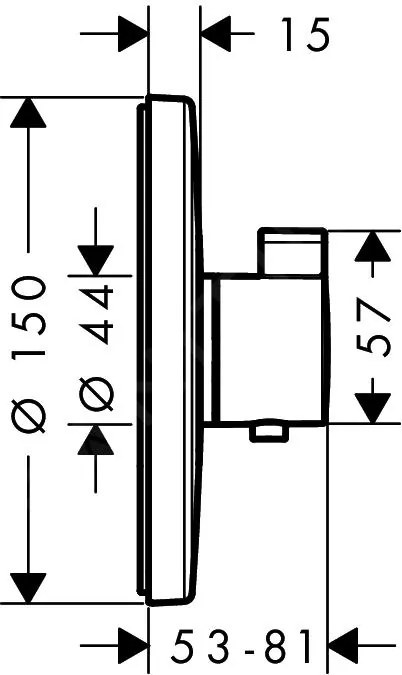 Hansgrohe Ecostat S, termostatická batéria pod omietku, chrómová, HAN-15755000