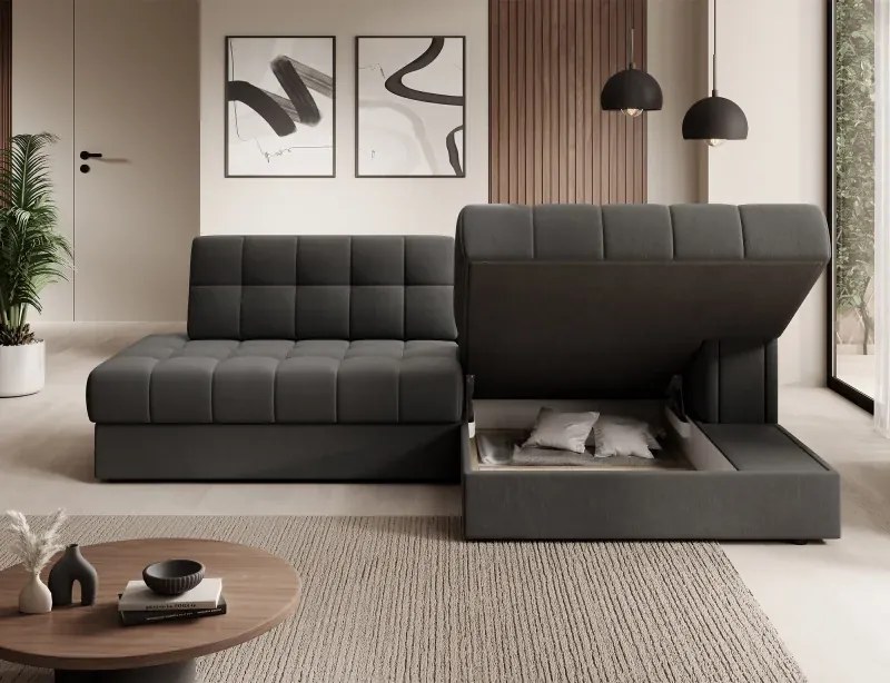 Sedacia súprava Katrin, pravá, sivá (sola 06)