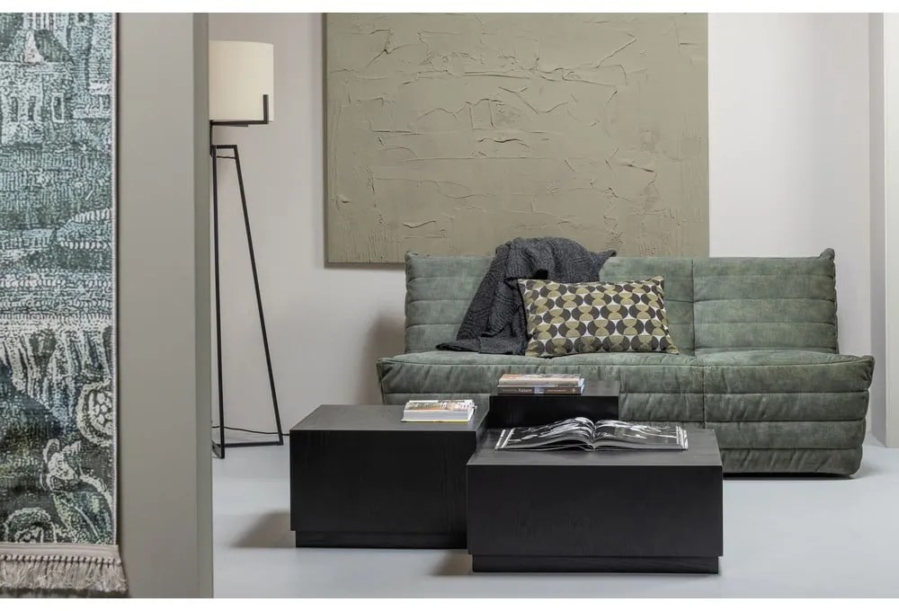 Béžová stojacia lampa s textilným tienidlom (výška 160 cm) Holly – WOOOD