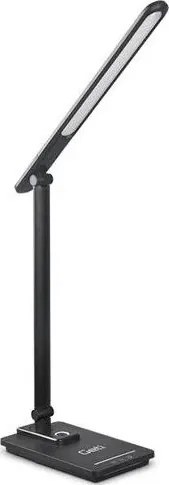 LED Stmievateľná stolná lampa s USB LED/9W/230V 3000K/4000K/5500K čierna