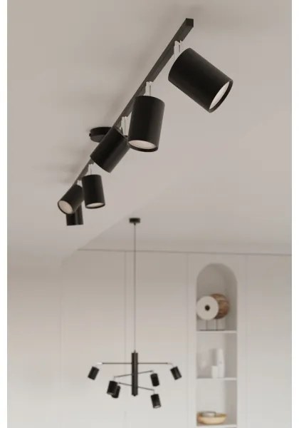 Sollux SL.1207 - Luster na lanku LEMMI 6xGU10/10W/230V čierna