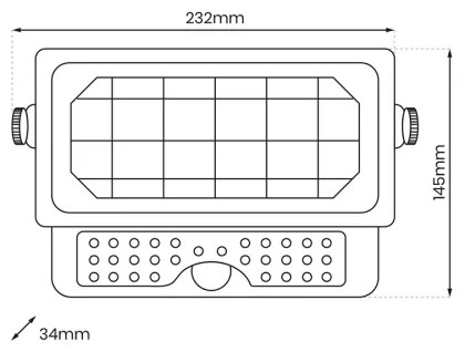 LED Solárny reflektor so senzorom pohybu EPAD LED/5W/3000 mAh 3,7V 4000K IP65