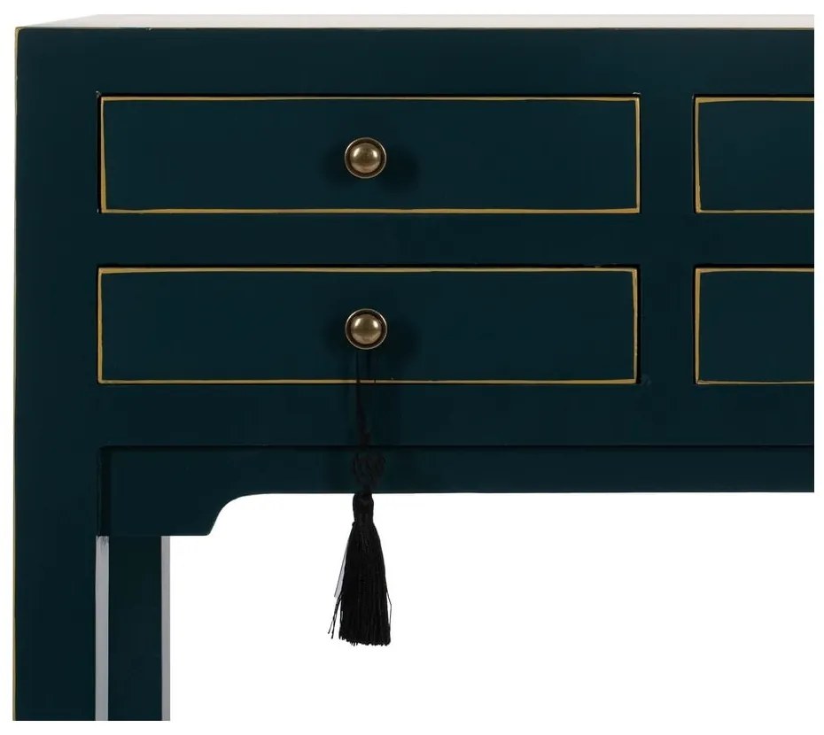 Modrý konzolový stolík 26x85 cm Diana – Ixia