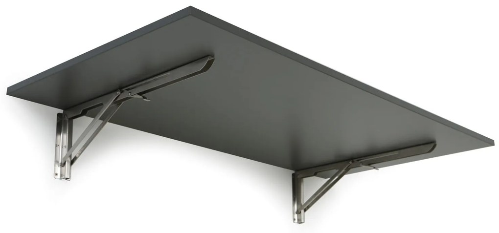 Sklápací stôl na stenu, 120x60 cm, nosnosť 30 kg, grafit