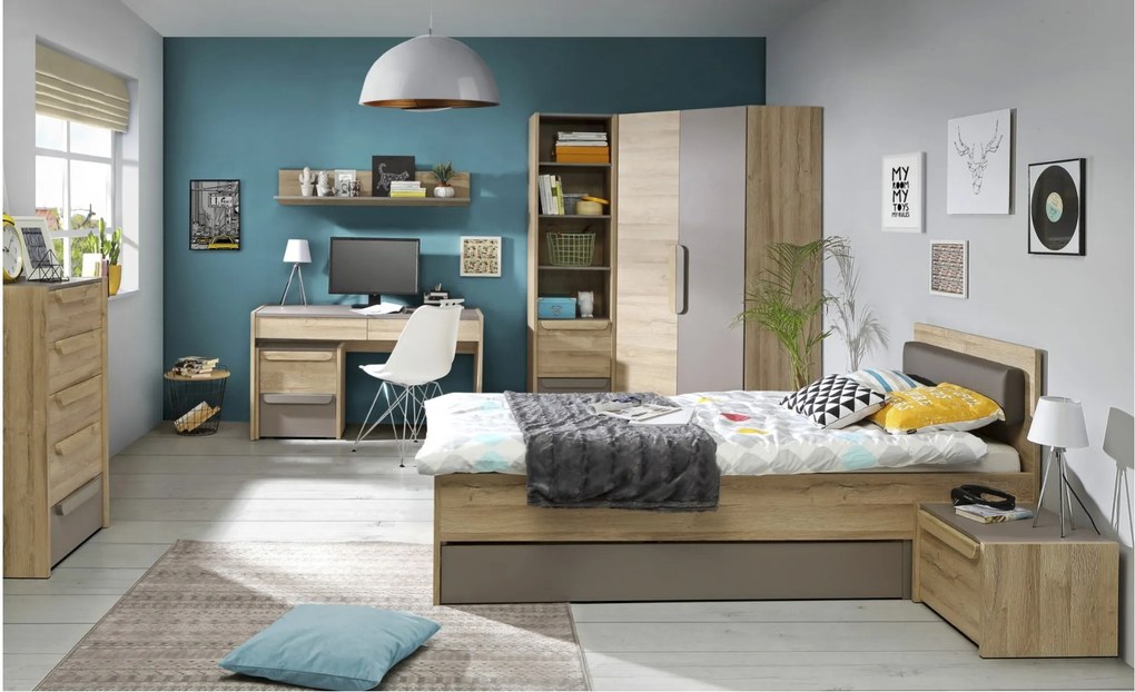 Sconto Kontajner MALAKKA dub bianco/čadič