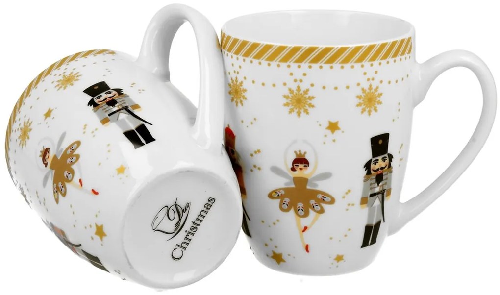 Porcelánový hrnček Christmas Ballerina 360 ml sada 2ks