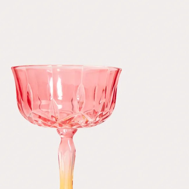 Sada pohárov na stopke BRILLARE ružovo-oranžová 777431 200 ml (2 ks)
