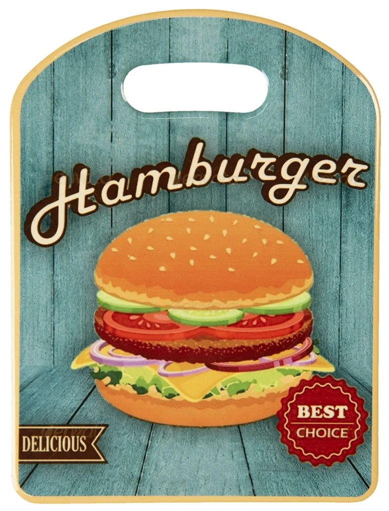 Malé servírovacie keramické doštička Hamburger - 15 * 20 cm