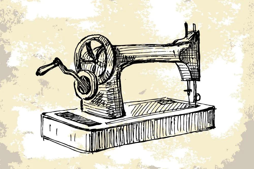 Tapeta starožitný šijací stroj