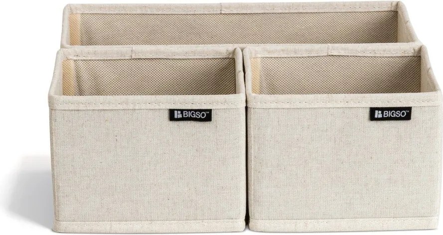 Látkové organizéry do zásuvky v súprave 3 ks Soft Storage – Bigso