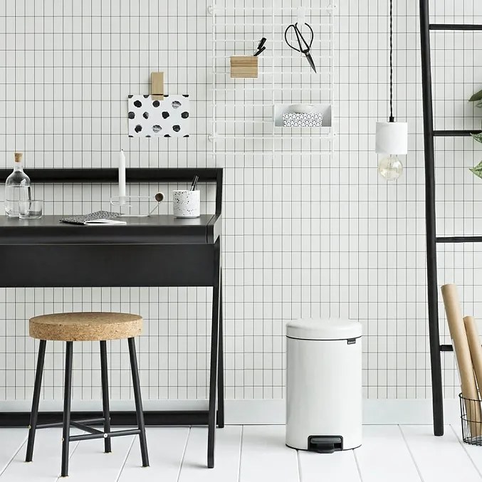 Brabantia Pedálový kôš NewIcon 12L nehorľavý Biela