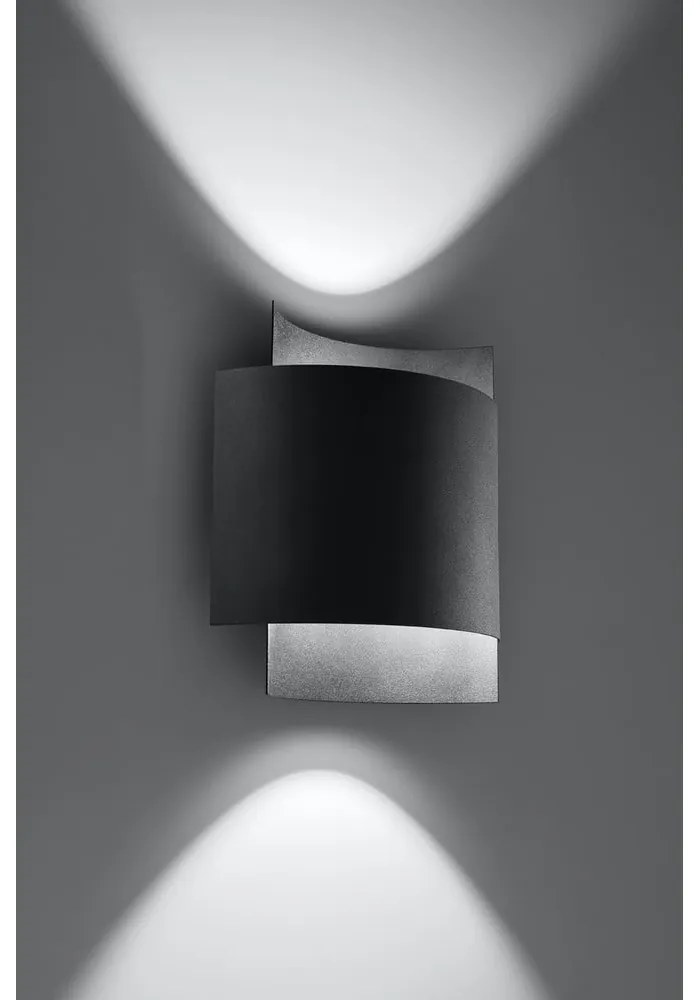 Čierne nástenné svietidlo Nice Lamps Forgmi