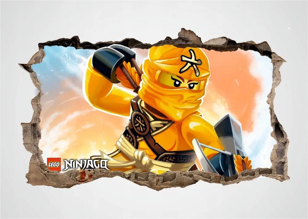Originálny plagát nálepka do detskej izby s postavičkou ninja go 120 x 74 cm